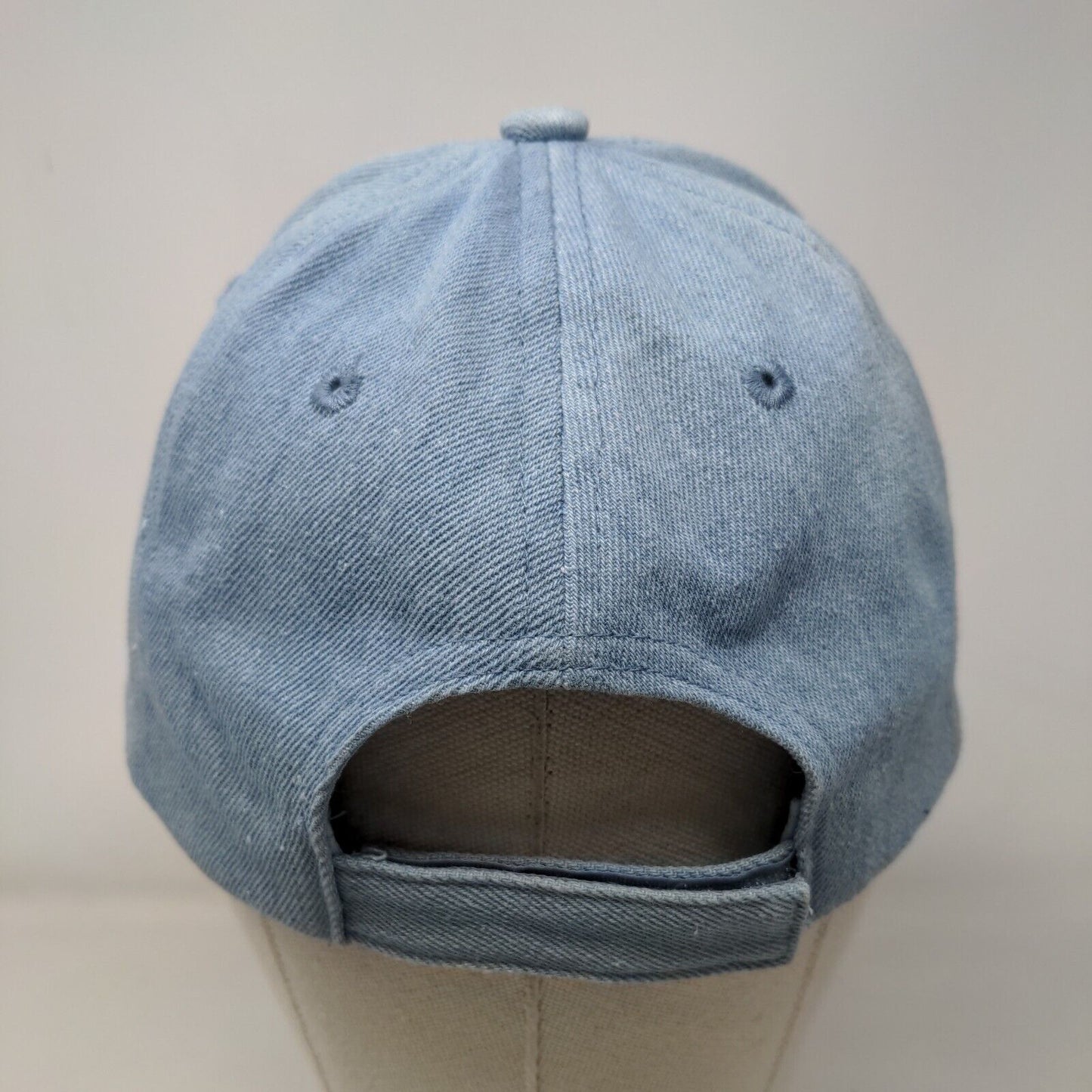 Westloop Strapback Hat Blue OSFM Adjustable Vented Holes 6 Panel Blank