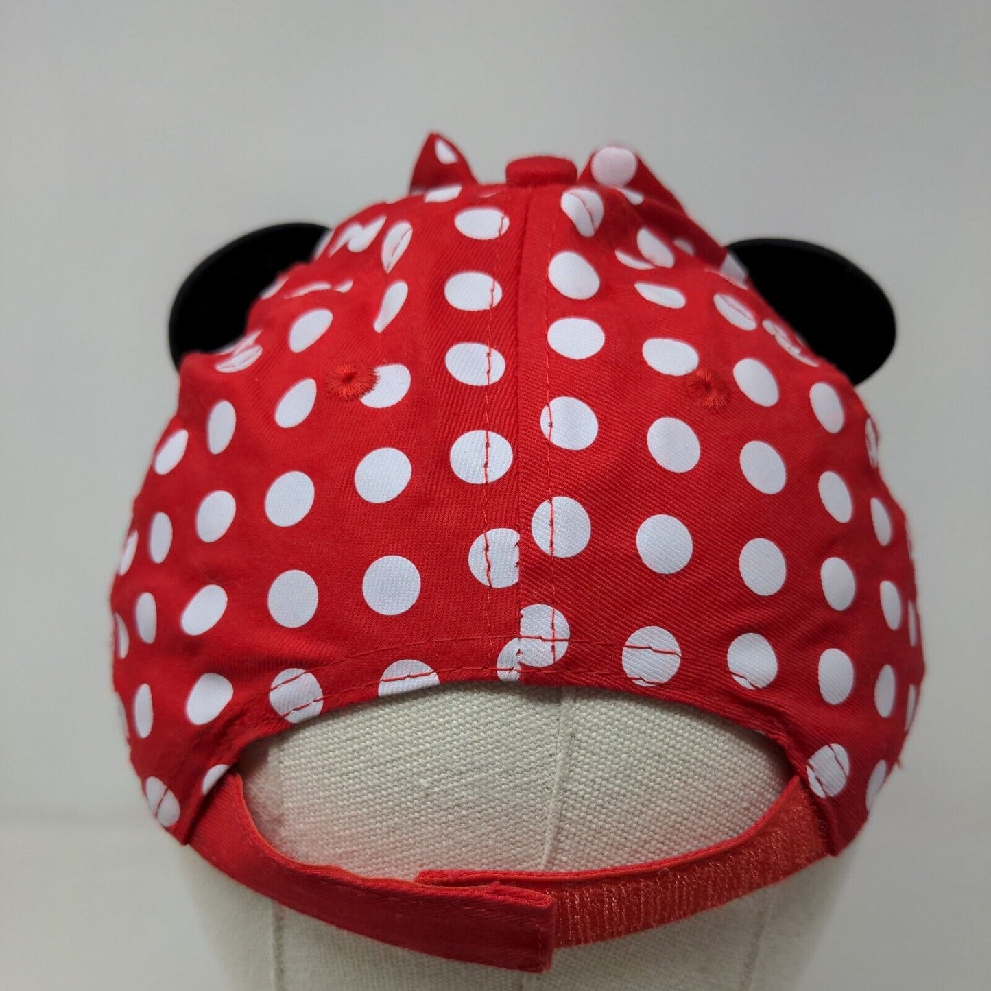 Disney Girl's Strapback Hat Red size OS Embroidered Minnie Mouse Ears