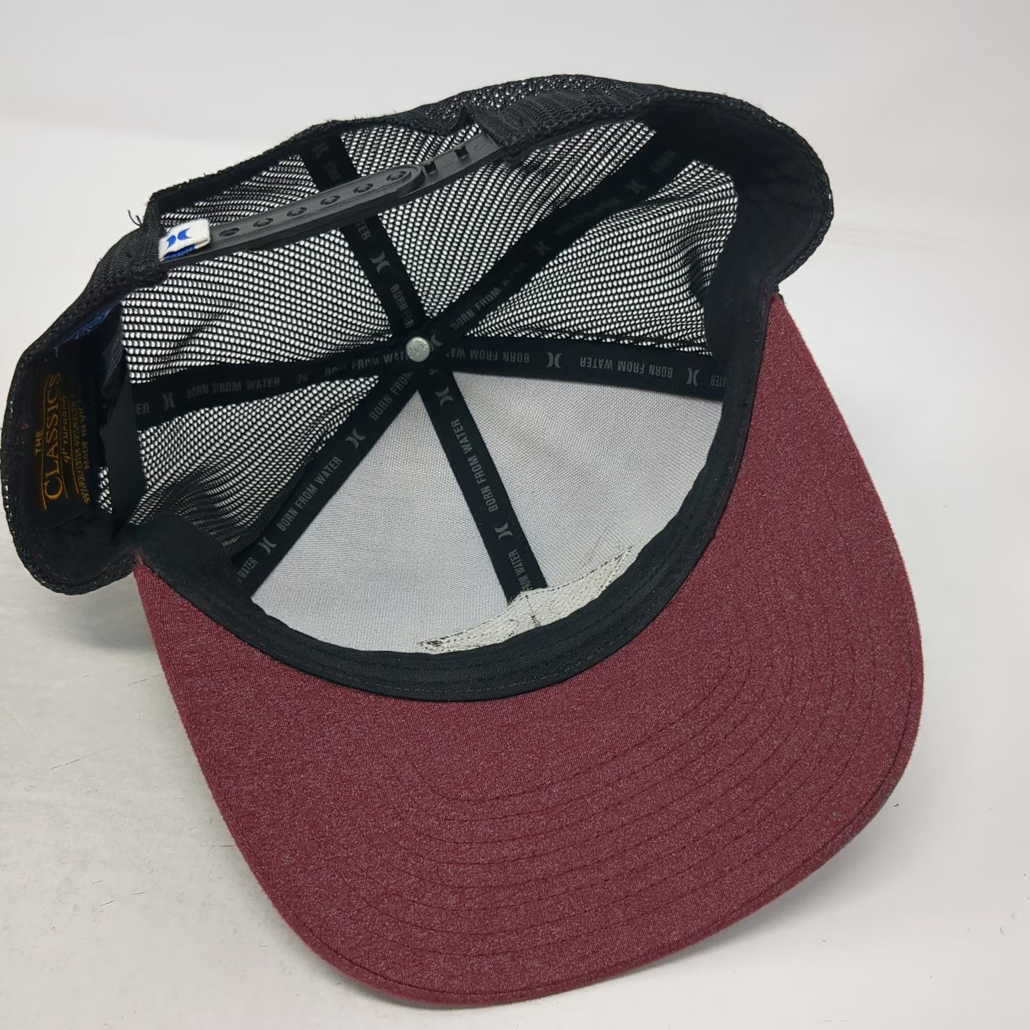 Hurley Trucker Hat Red Black Gray One Size Mesh Back Snapback Born From Water