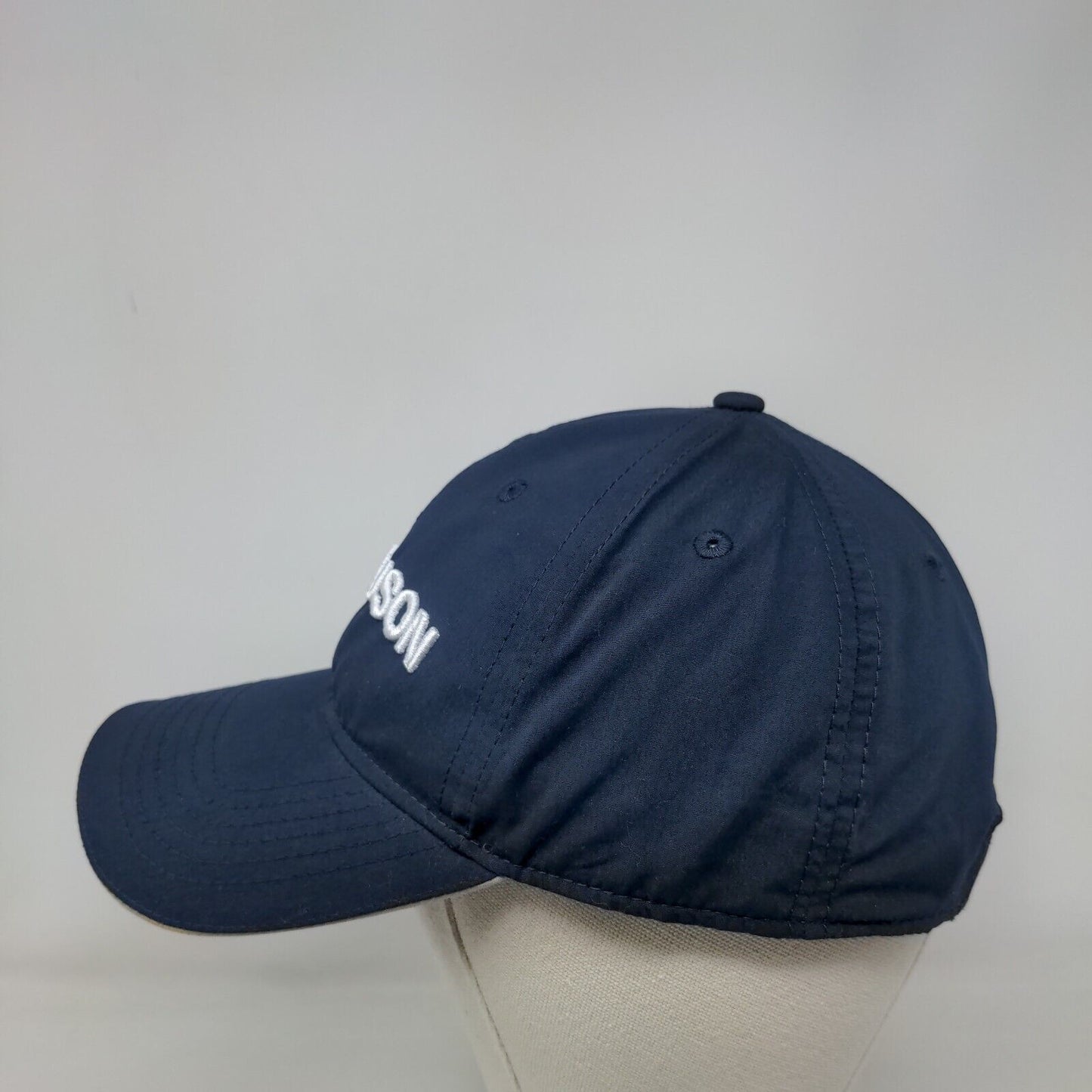 Ferguson Strapback Hat Blue One Size Adjustable Embroidered Vented Holes 6 Panel