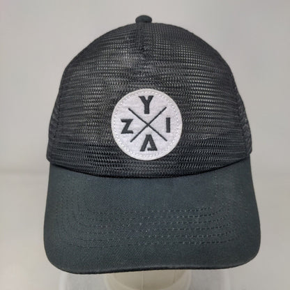 Zyia Active Snapback Mesh Back Trucker Hat Black One Size Adjustable