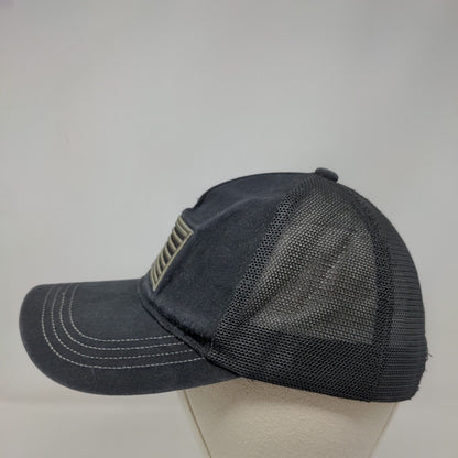 American Flag Snapback Trucker Hat Black One Size Adjustable Mesh Back Patriotic