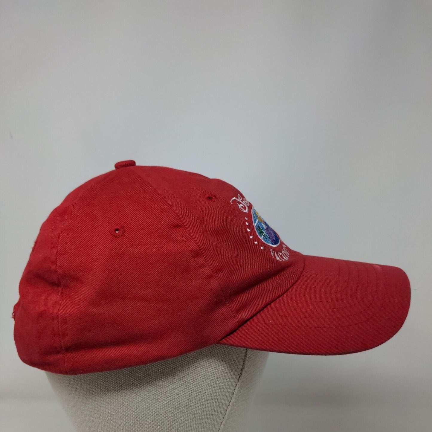 Disney Vacation Club Member Slideback Hat Red 58cm Embroidered Walt Disney