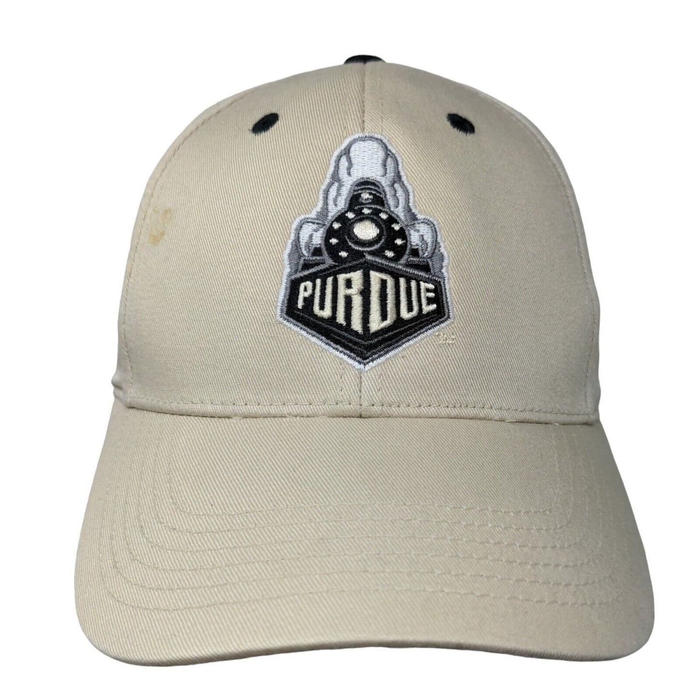 Purdue Boilermakers Strapback Hat Tan OSFA Embroidered Captivating Headwear NCAA