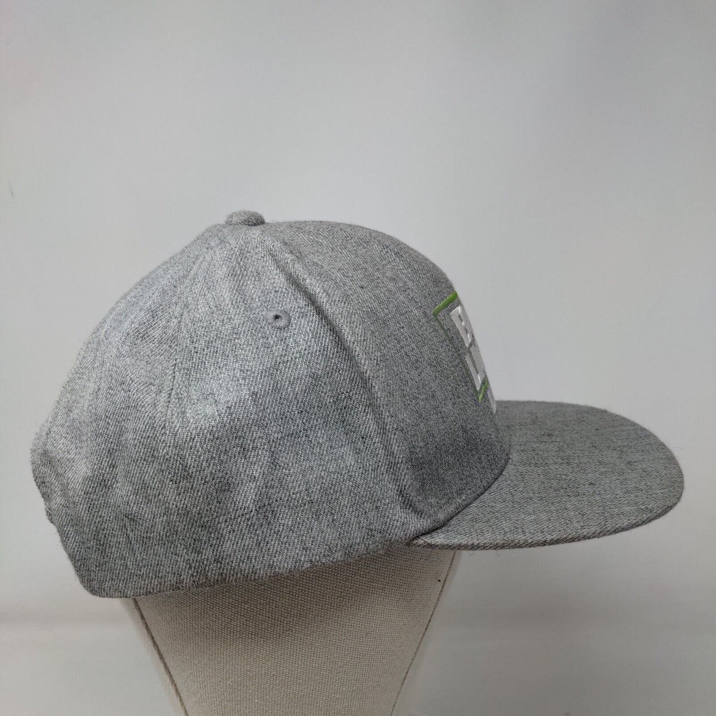 Bud Light Lime Snapback Hat Gray OSFM Adjustable Embroidered Quake City Caps