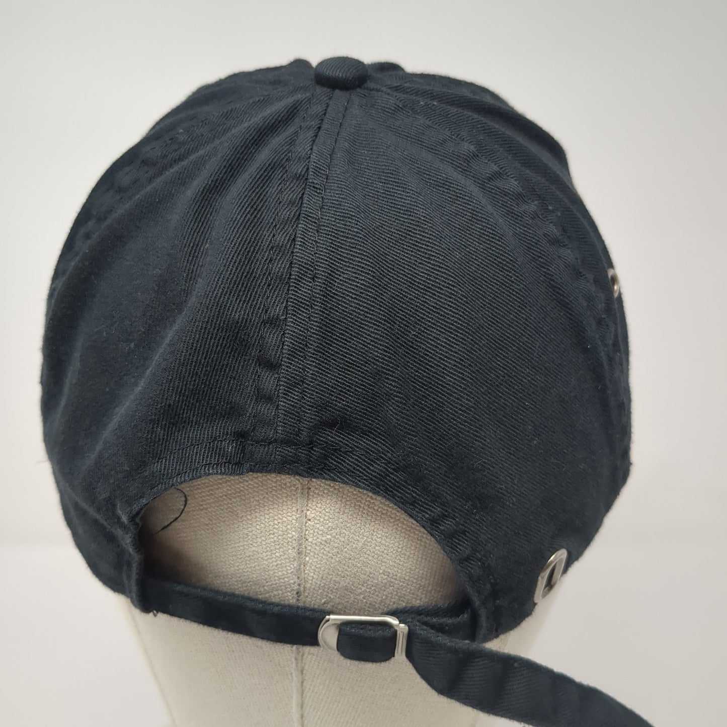 Classical Eye Slideback Baseball Cap Black One Size Adjustable Embroidered