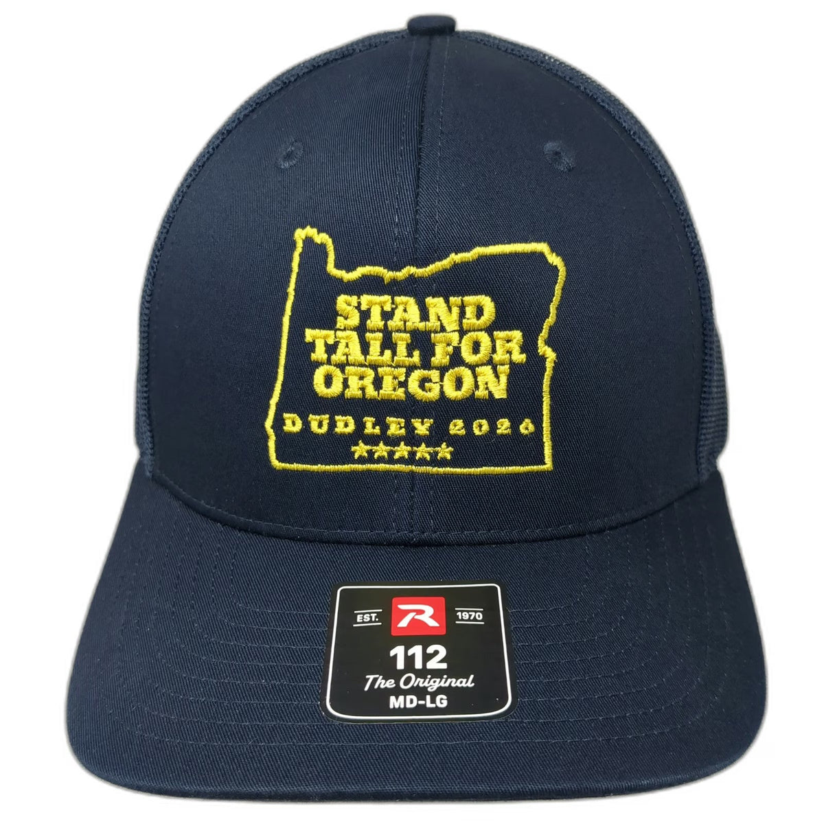Richardson Trucker Hat Blue Yellow L Oregon Dudley 2020 Snapback Mesh Back