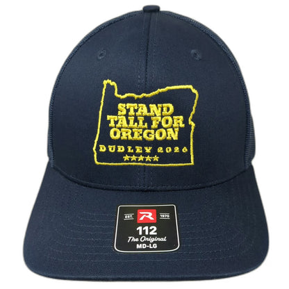 Richardson Trucker Hat Blue Yellow L Oregon Dudley 2020 Snapback Mesh Back