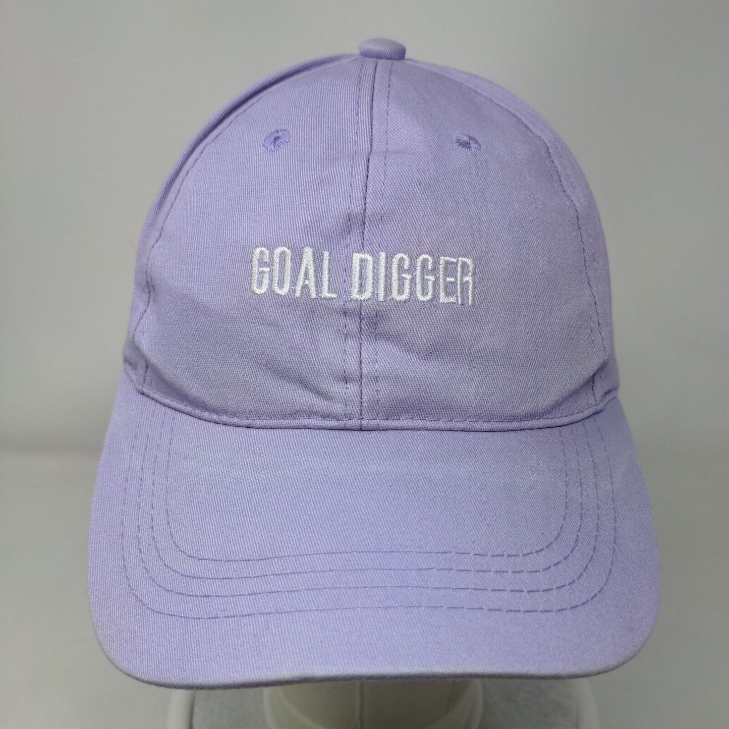 Goal Digger Slideback Hat Purple One Size Adjustable Embroidered 6 Panel