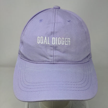 Goal Digger Slideback Hat Purple One Size Adjustable Embroidered 6 Panel