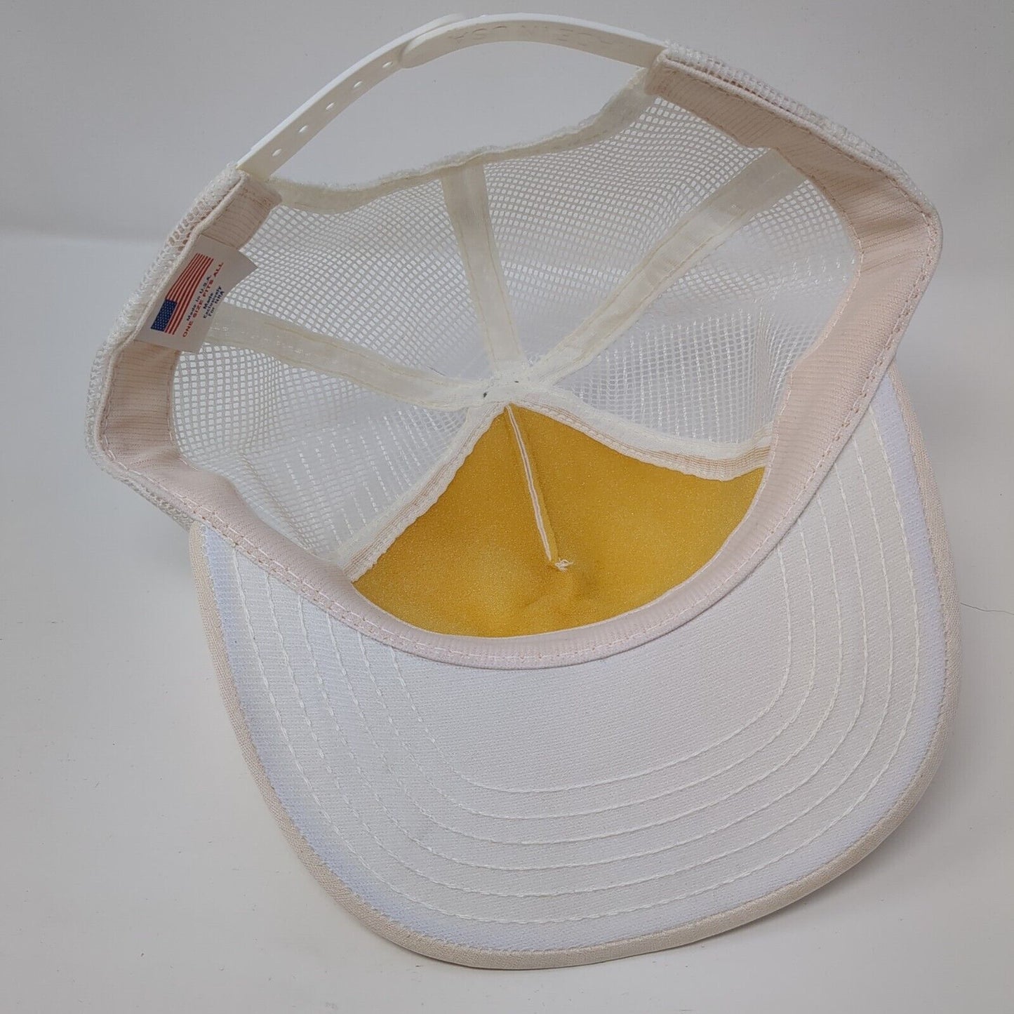 NRA Patriot Snapback Trucker Hat Cream One Size Adjustable Embroidered 6 Panel