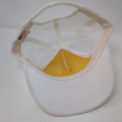 NRA Patriot Snapback Trucker Hat Cream One Size Adjustable Embroidered 6 Panel