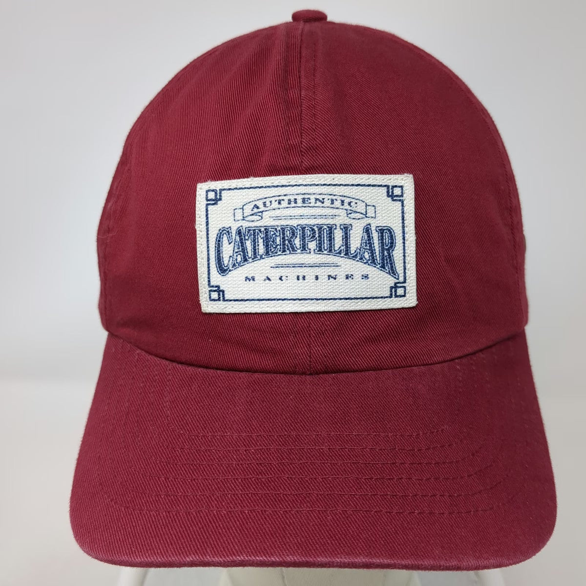 CYRK Baseball Cap Red One Size Caterpillar Machines Front Patch Slideback Hat