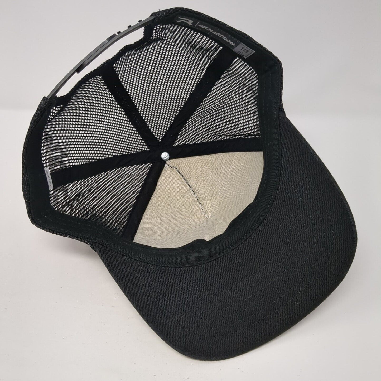 Richardson Snapback Mesh Back Rope Trucker Hat Black One Size Blank
