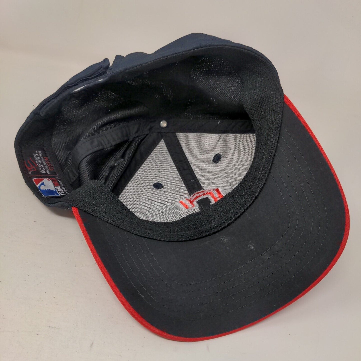 Cleveland Guardians Strapback Hat Red Blue OSFM Embroidered Logo MLB