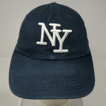 Zephyr Baseball Cap Blue One Size Embroidered NY New York Hat Slideback