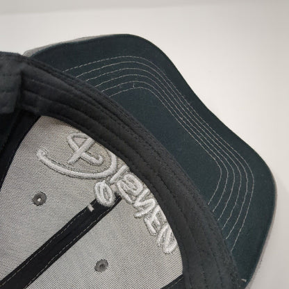 Disney Strapback Hat Black One Size Adjustable Embroidered 6 Panel