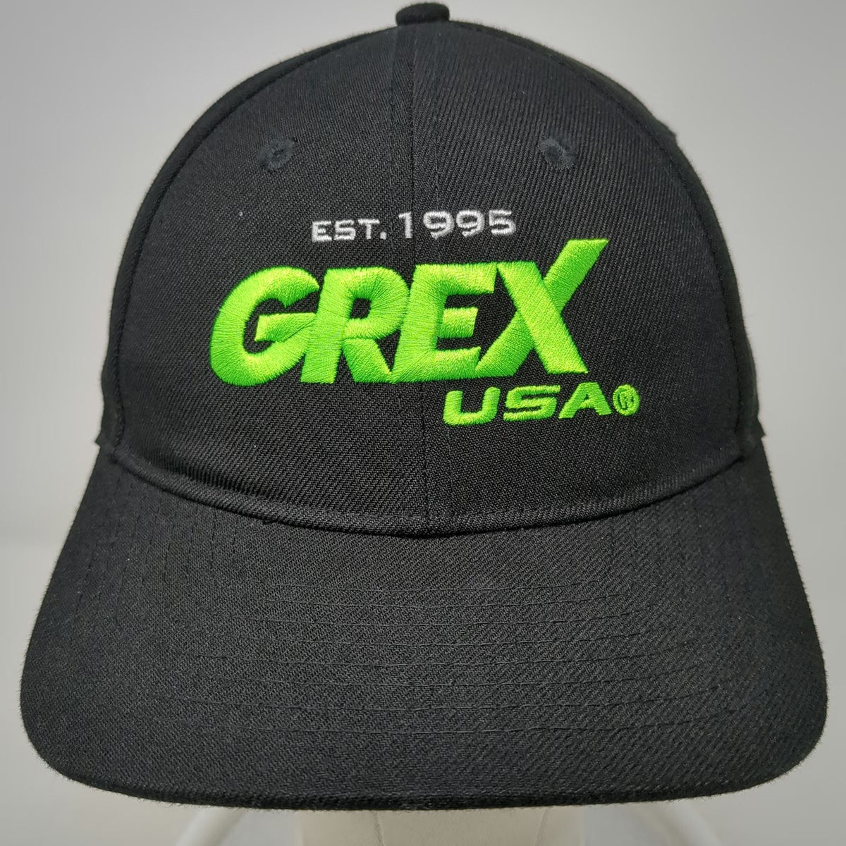Baseball Cap Black OSFM GREX USA EST 1995 Embroidered Strapback Polyester Hat