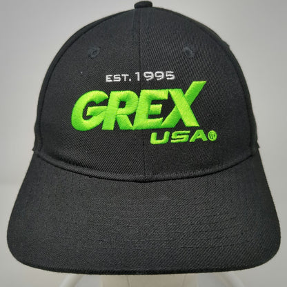 Baseball Cap Black OSFM GREX USA EST 1995 Embroidered Strapback Polyester Hat