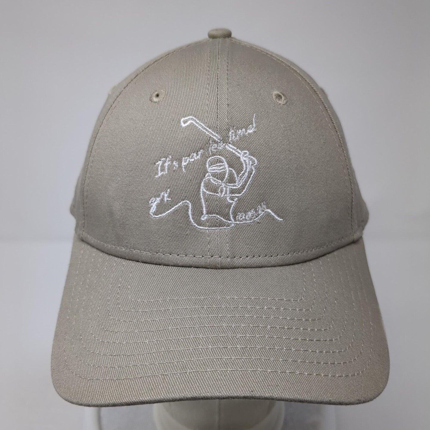 It's Par-tea Time! Strapback Hat Tan One Size Adjustable New Era 9Forty