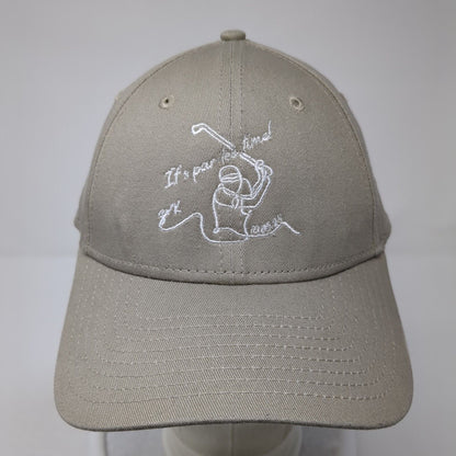 It's Par-tea Time! Strapback Hat Tan One Size Adjustable New Era 9Forty
