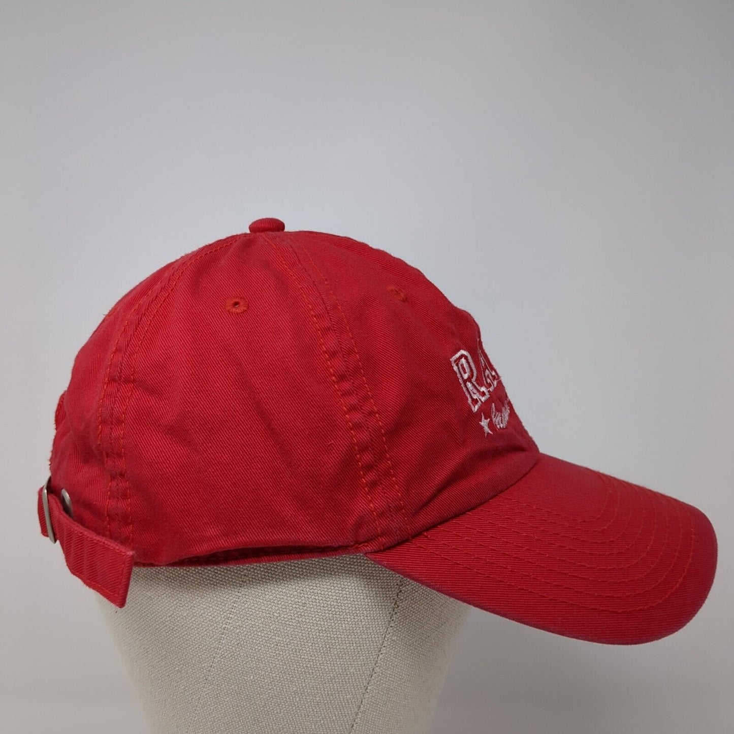 RAMS Jamesville DeWitt Slideback Hat Red One Size Adjustable Embroidered Cotton