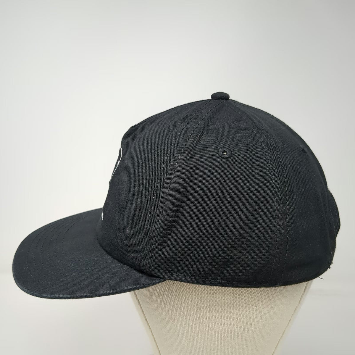 Known Supply Bird & Branch 5 Panel Hat Black One Size Organic Cotton Slideback