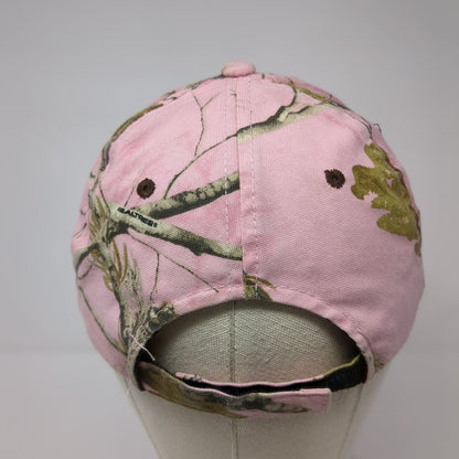 Team Realtree Strapback Hat Pink Camo One Size Embroidered Hunting