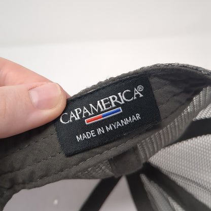 Mimosa by Airspan Snapback Trucker Hat Gray One Size Mesh Back Cap America