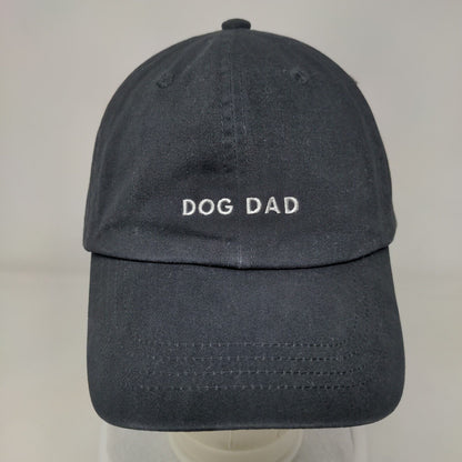 Dog Dad Slideback Hat Black One Size Adjustable Solid Embroidered