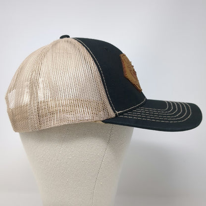 Invasion Trucker Hat Black OSFM Puerto Vallarta Mexico Anchor Patch Mesh Back