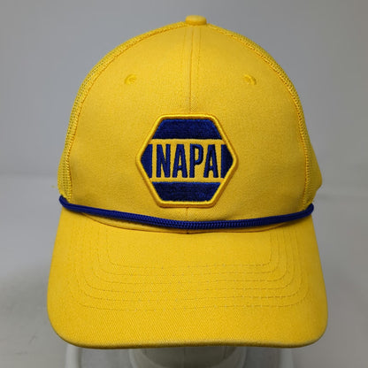 NAPA Parts Baseball Cap Yellow One Size 100th Anniversary Mesh Back Rope Hat