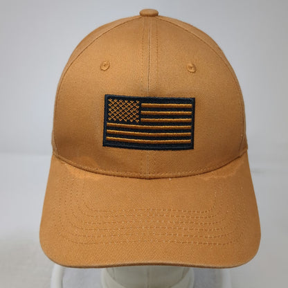 Ford Built Tough Brown Baseball Cap One Size American Flag Strapback Idaho Hat