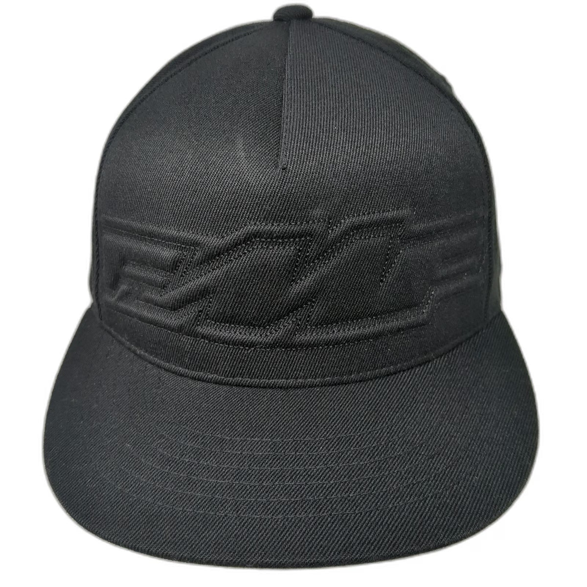 FMF Racing Baseball Cap Black XL Tonal Logo Structured Flexfit Curved Brim Hat