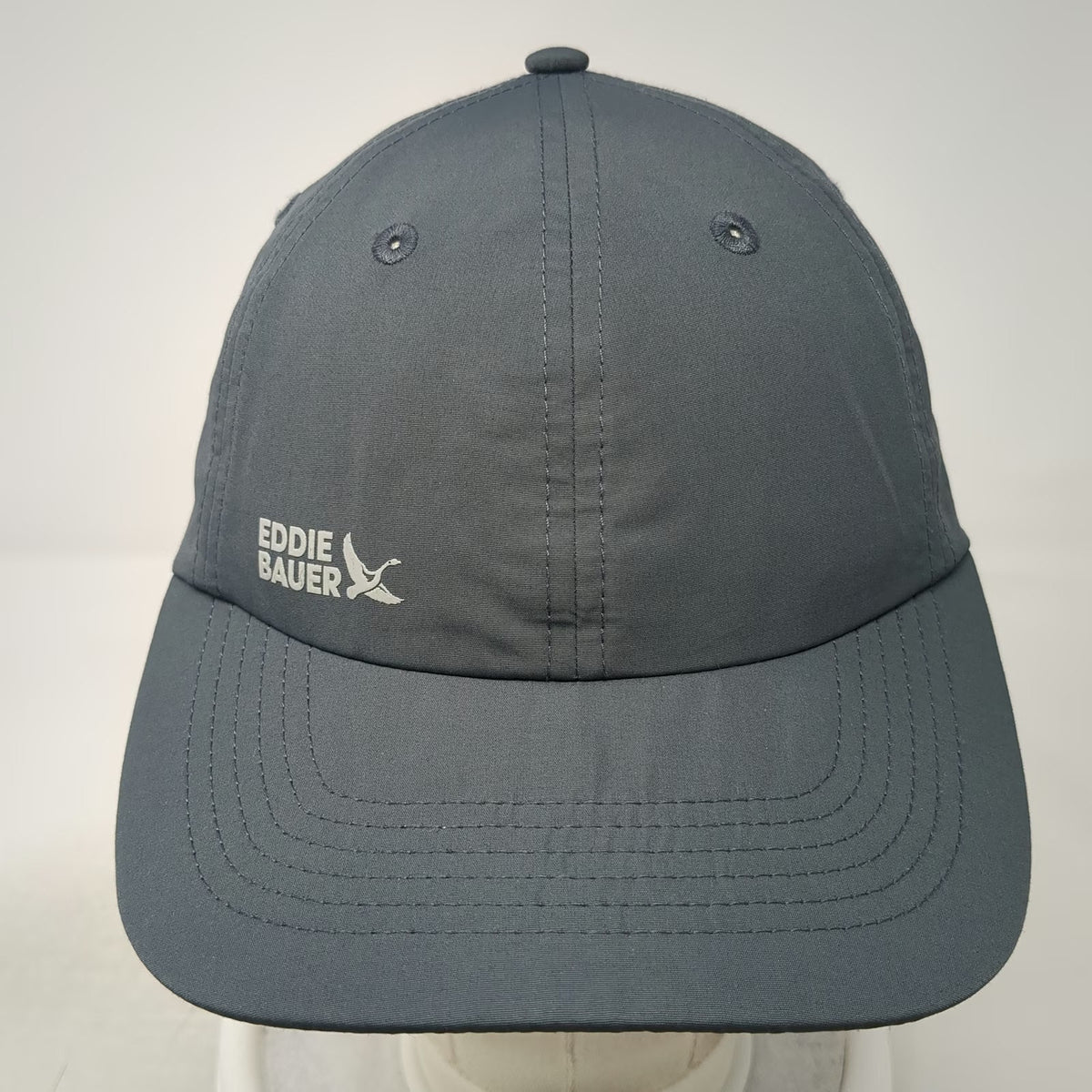 Eddie Bauer Baseball Cap Gray One Size Strapback Embroidered Logo Polyester Hat