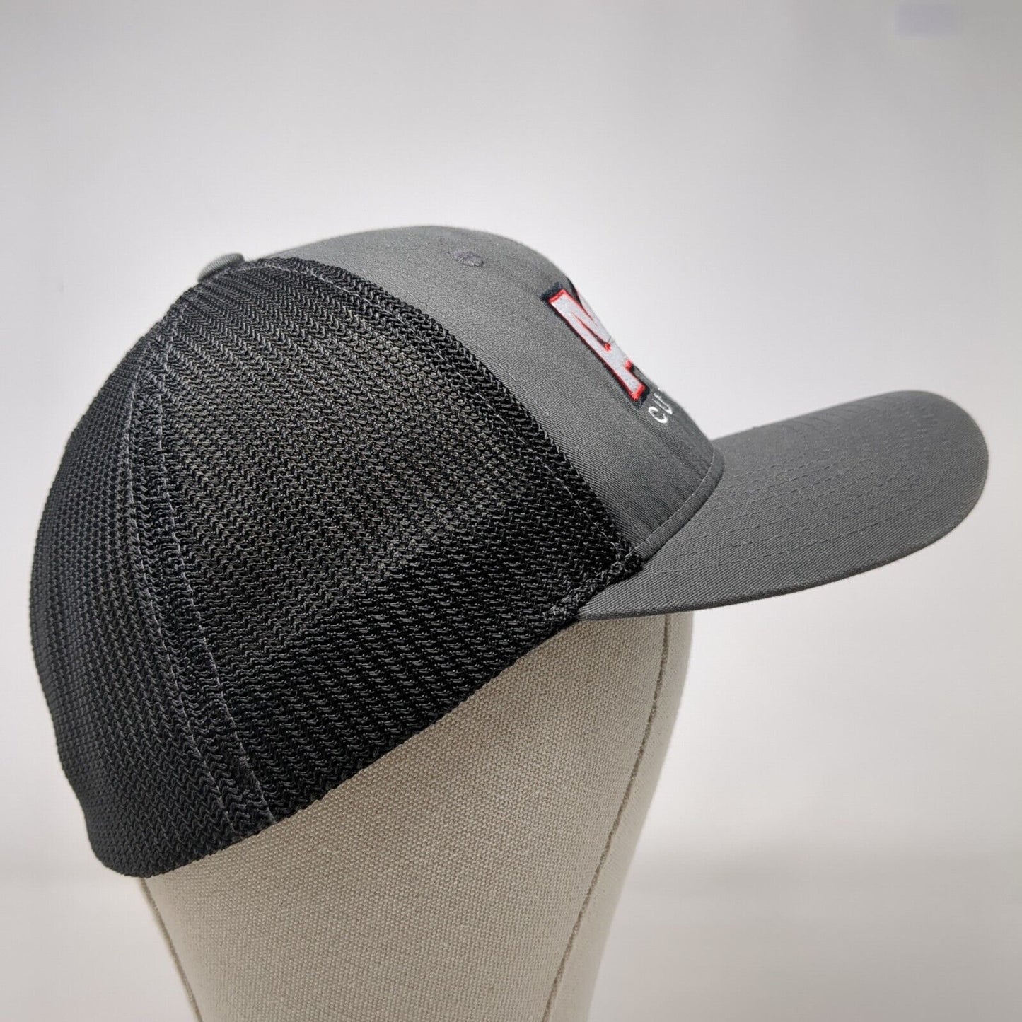 AGE Cutting Tool Fitted Trucker Hat Gray L/XL Mesh Back Embroidered Richardson