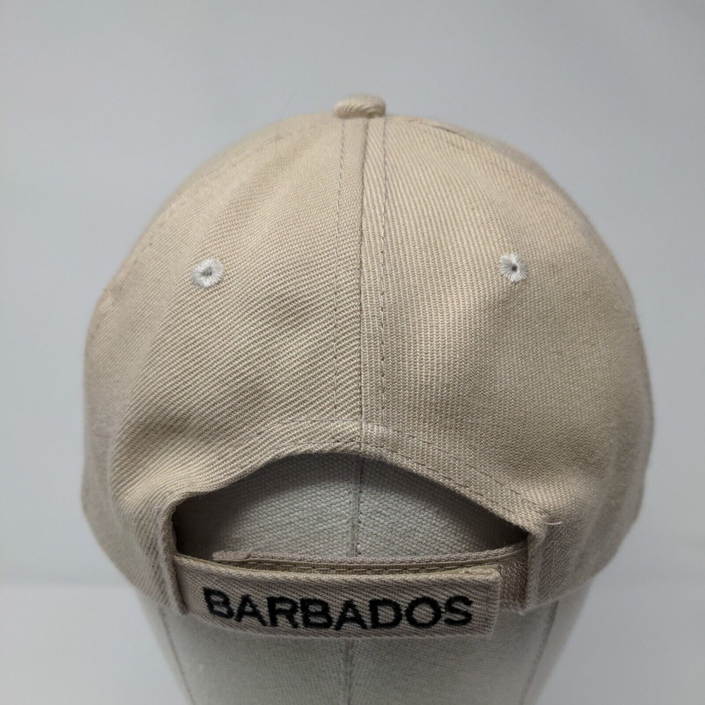 Barbados West Indies Strapback Hat Tan OSFA Adjustable Embroidered