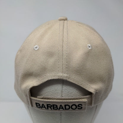 Barbados West Indies Strapback Hat Tan OSFA Adjustable Embroidered