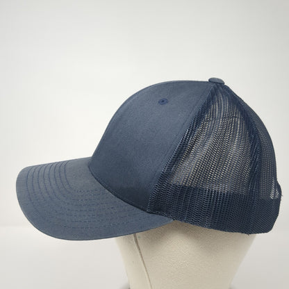 The Classics Yupoong Snapback Trucker Hat Blue OS Adjustable Mesh Back Blank