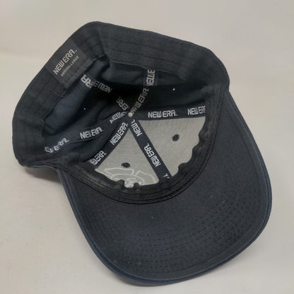 Feaster Fitted Hat Blue M/L Embroidered Logo Vented Holes 6 Panel New Era