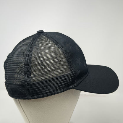 Outdoor Cap Trucker Hat Black One Size ESI American Flag Mesh Snapback Stars