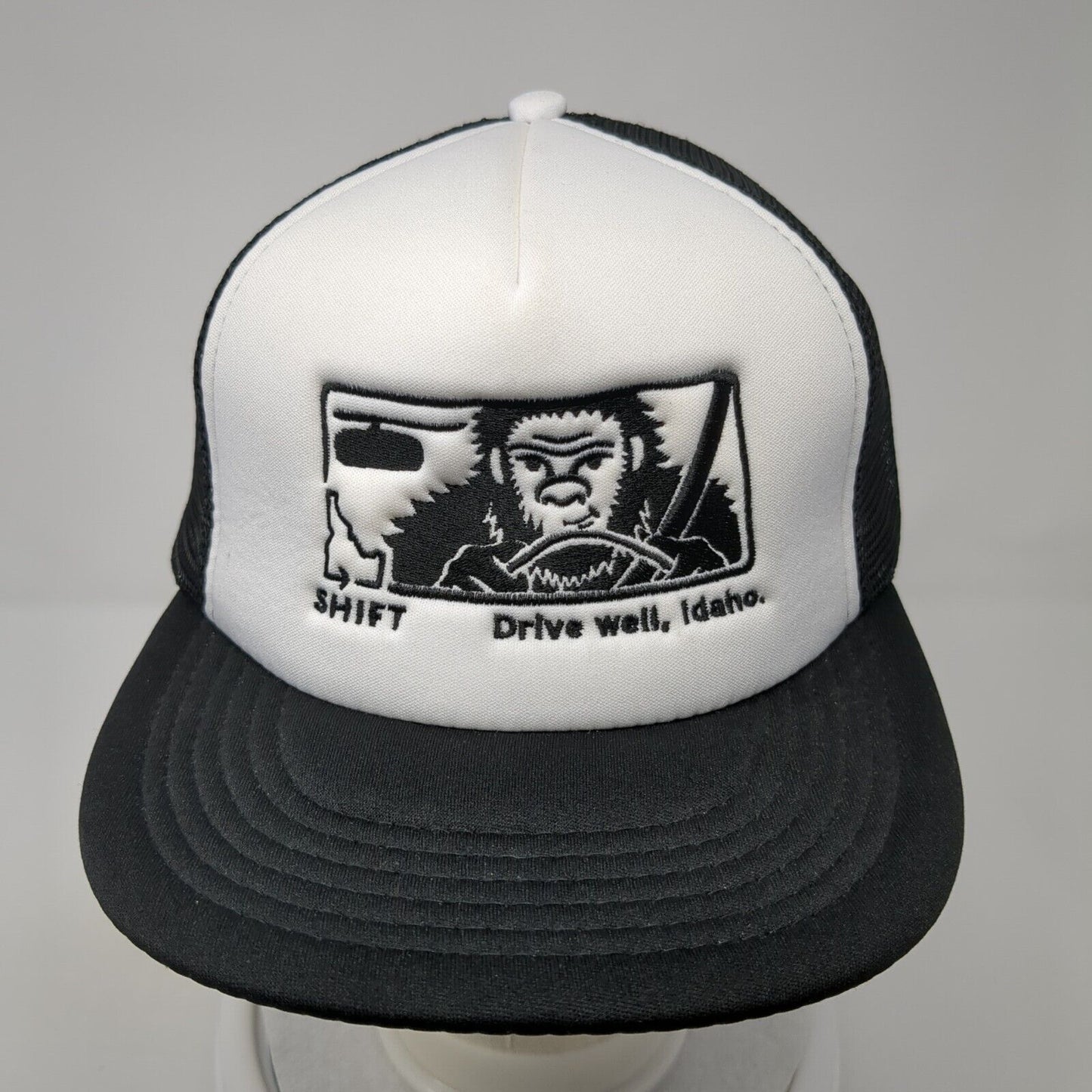 SHIFT Drive Well Idaho Snapback Trucker Hat Black One Size Embroidered