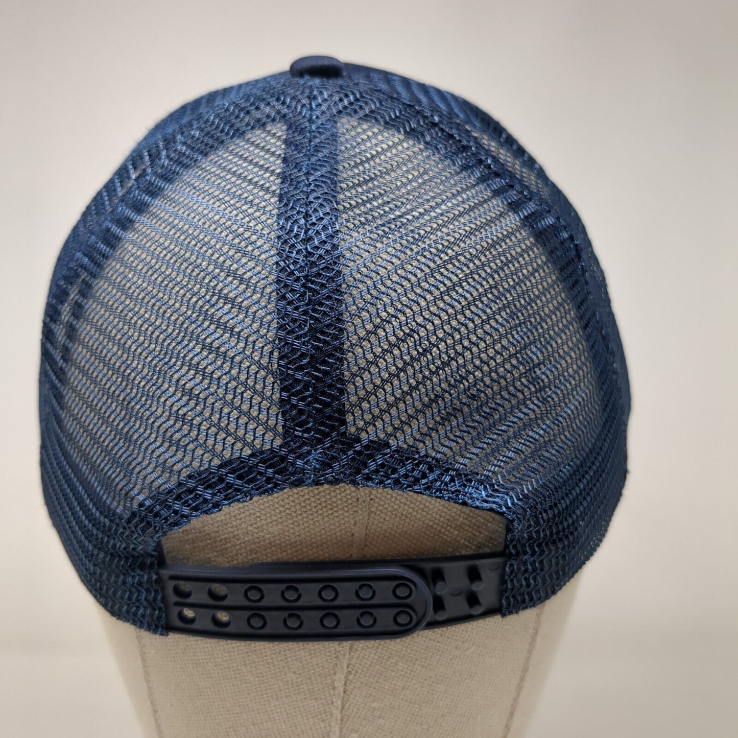 Change On The Range Snapback Rope Trucker Hat Blue One Size Mesh Back