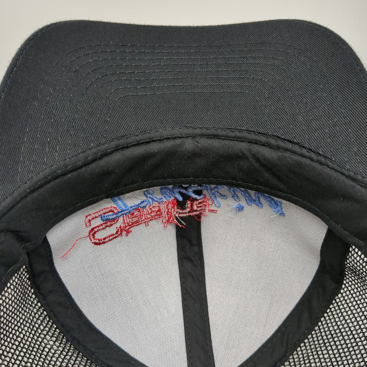 Otto Trucker Hat Black Red Blue One Size Stateline Trucking Grain Gravel Mesh