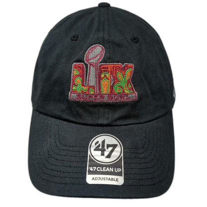 47 NFL Super Bowl LVIII Hat Black One Size Baseball Cap Adjustable Strapback