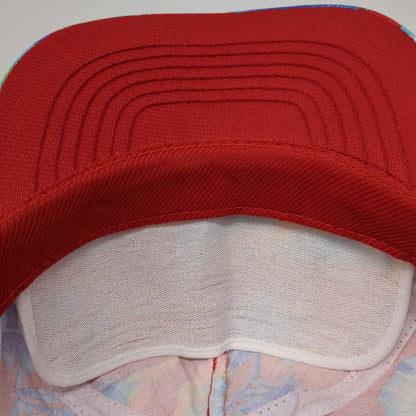 5 Panel Red One Size Tropical Palm Tree Print Cozumel Mexico Snapback Cotton Hat