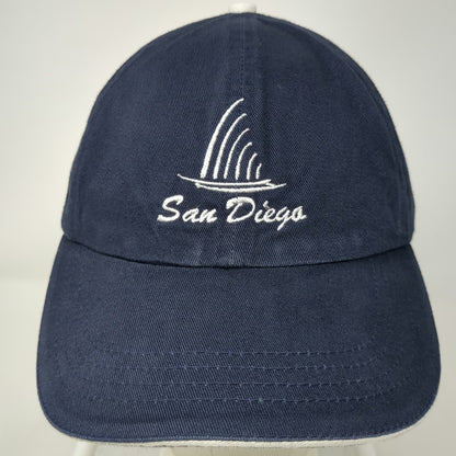 Authentic Sportcap San Diego Baseball Cap Hat Blue One Size Strapback Sandwich