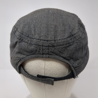 District Strapback Cadet Army Cap Hat Gray One Size Embroidered Logo
