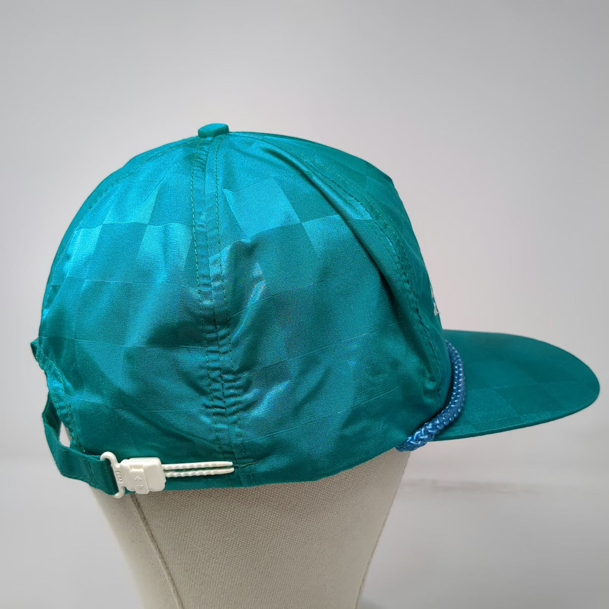 San Sun 5 Panel Blue Hat Vintage Checkered Rope Stamford Bank Embroidered Logo