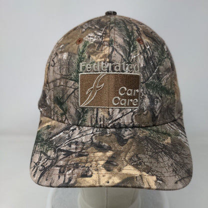 Federated Car Care Strapback Hat Camo One Size Adjustable Embroidered